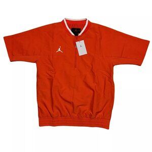 Nike Air Jordan SS Coaches Training 1/4 Zip Orange Jacket Men's Small CV5858-820